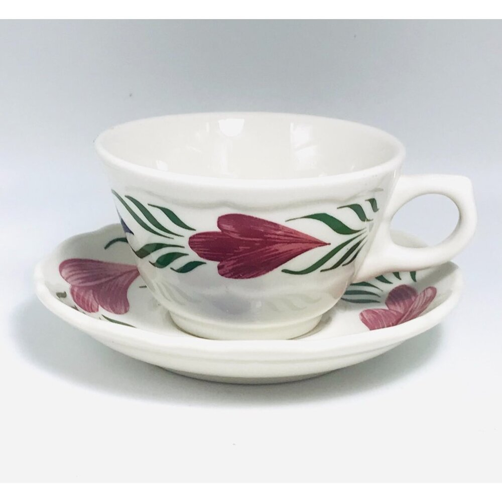 Vintage Syracuse China Chantilly Pattern Cup & Saucer Restaurant Ware USA